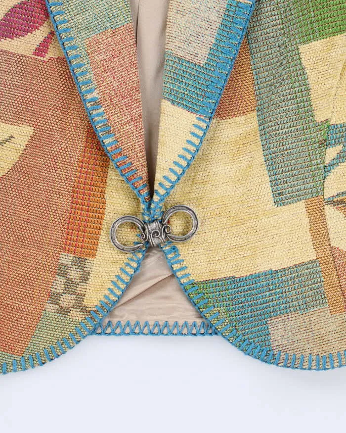 Vintage 80s Longhorn Tapestry Vest - M sold by Rokit product image thumbnail 4