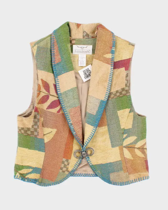 Vintage 80s Longhorn Tapestry Vest - M sold by Rokit