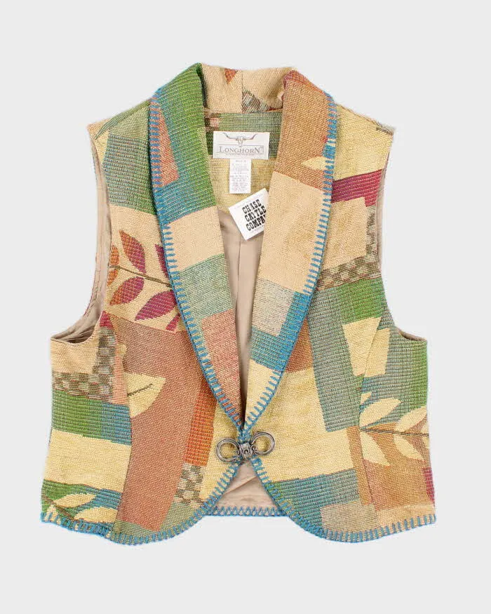 Vintage 80s Longhorn Tapestry Vest - M sold by Rokit