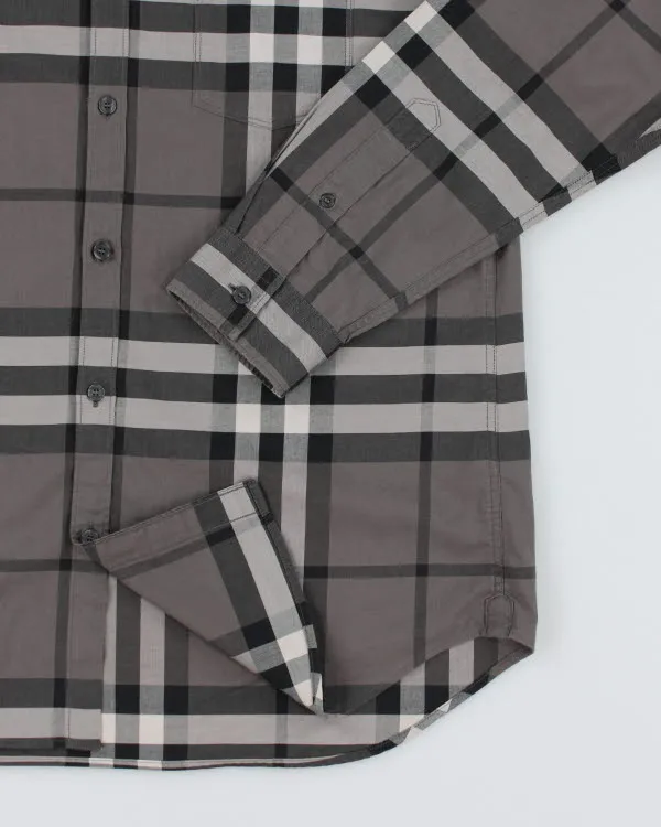 Burberry Grey Long Sleeve Shirt - L sold by Rokit product image thumbnail 4