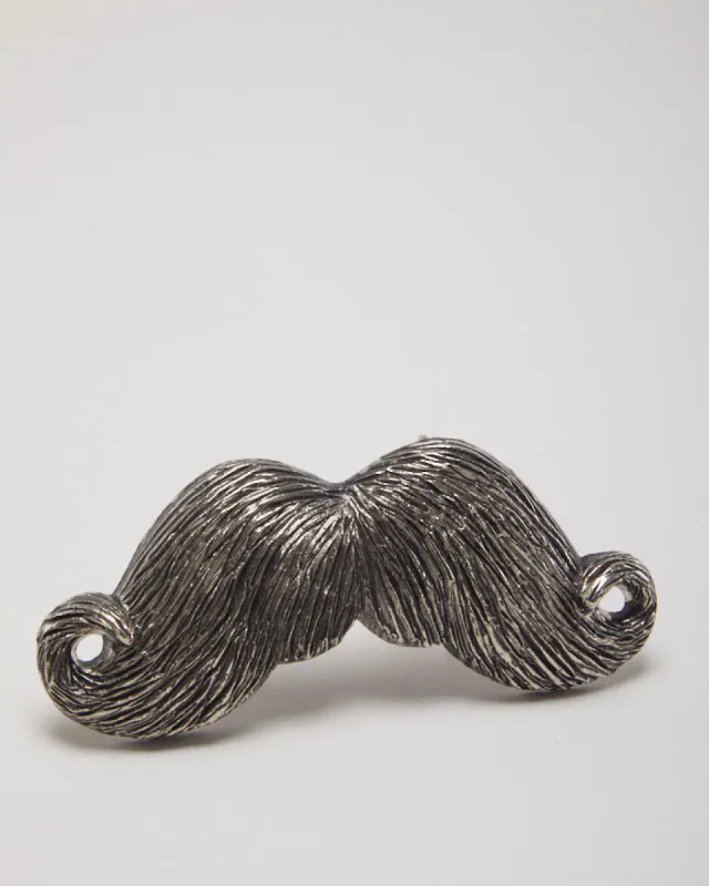 Y2k 00s Rock Rebel Moustache Belt Buckle sold by Rokit