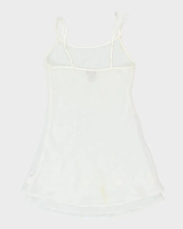 Vintage 90s Jones New York White Sheer Embroidered Slip- S sold by Rokit product image thumbnail 2