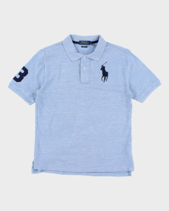 Youth Light Blue Ralph Lauren Polo Shirt - L sold by Rokit