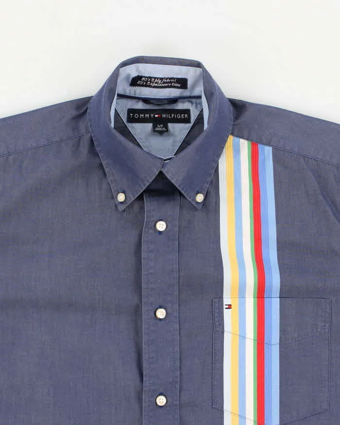 Mens Blue Tommy Hilfiger Front Striped Button Up Shirt - S sold by Rokit product image thumbnail 3
