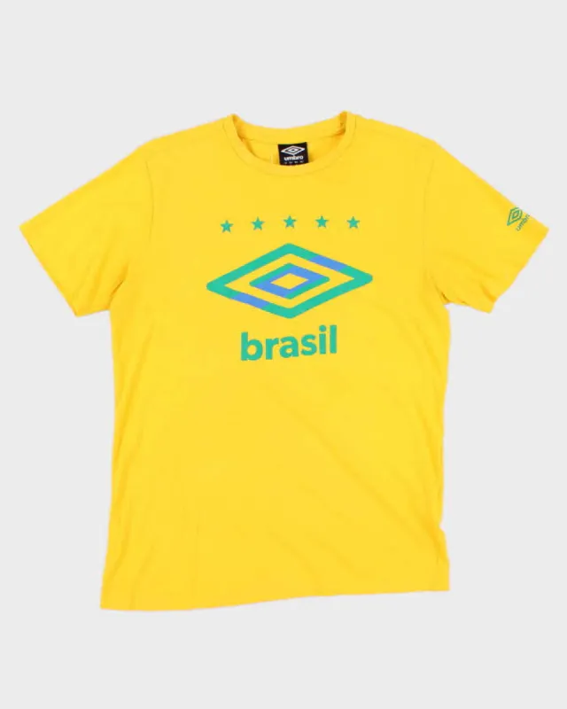 Mens Yellow Umbro x Brazil T-Shirt - S sold by Rokit