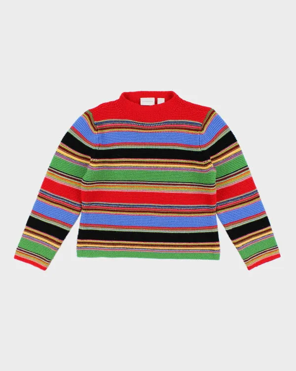 00s Striped Wool Blend Jumper - L sold by Rokit