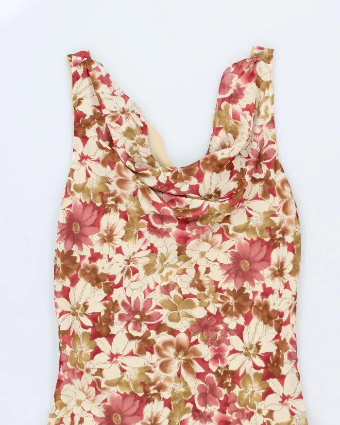 Vintage Y2k 00s Le Chateau Cowl Neck Floral Dress - M sold by Rokit product image thumbnail 3