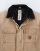 Vintage Mens Cream Carhartt Fleece Lined Zip Detroit Jacket - M sold by Rokit