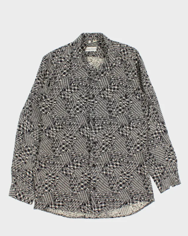 Vintage 90s Giorgio Danieli Printed Rayon Dress Shirt - L sold by Rokit