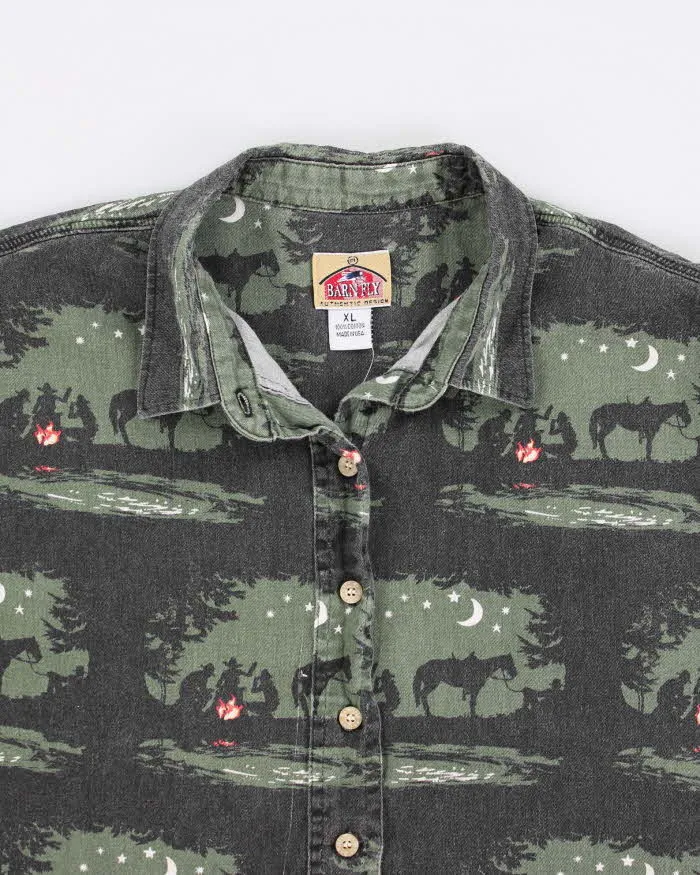 Vintage 90s Barn Fly Cowboy Print Shirt - XL sold by Rokit product image thumbnail 3