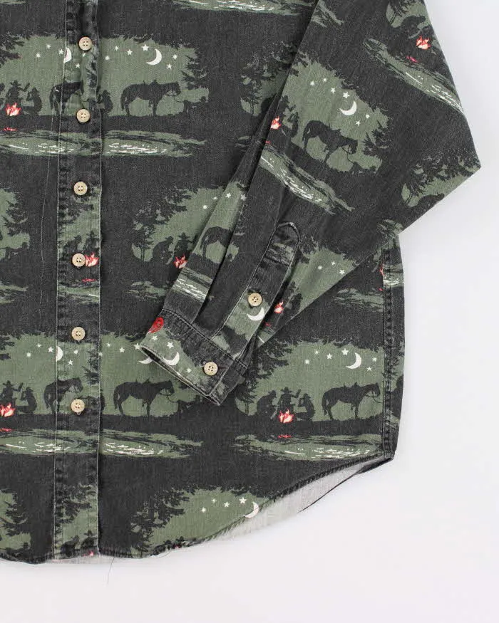 Vintage 90s Barn Fly Cowboy Print Shirt - XL sold by Rokit product image thumbnail 4