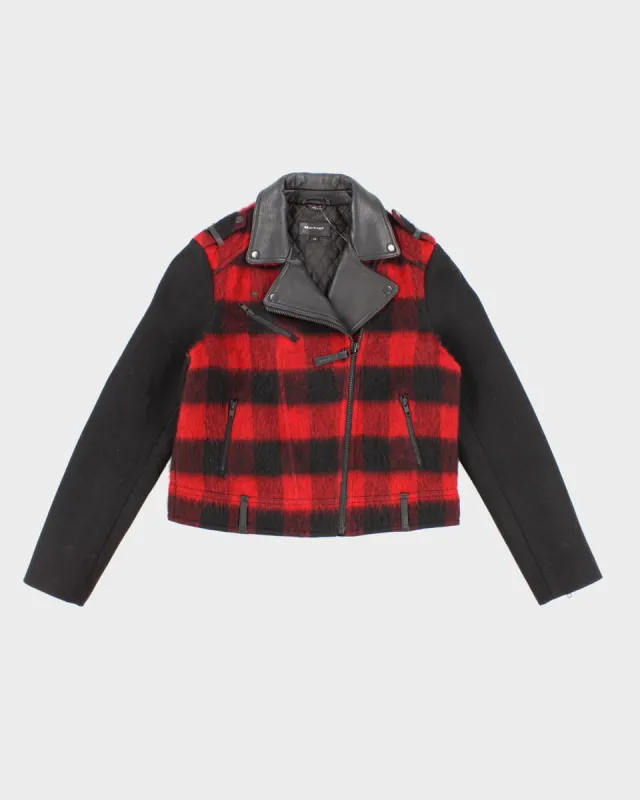 Women's Mackage Leather and Wool Blend Coat - M L sold by Rokit