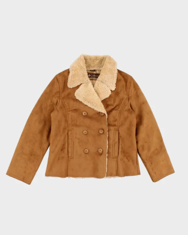 Men's Tan Columbia Fleece lined jacket - L sold by Rokit