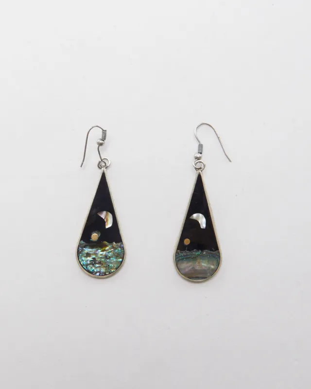 Sea Opal Silver Earrings sold by Rokit