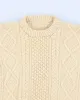 Mens Cream Cable Knit Wool Sweater - S sold by Rokit