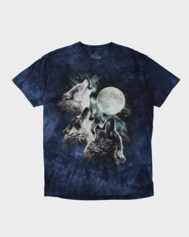 Y2k 00s Blue Wolf T-shirt - L sold by Rokit