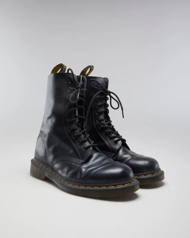Dr Martens 10 Eyelet Black Leather Boots - EUR 42 sold by Rokit