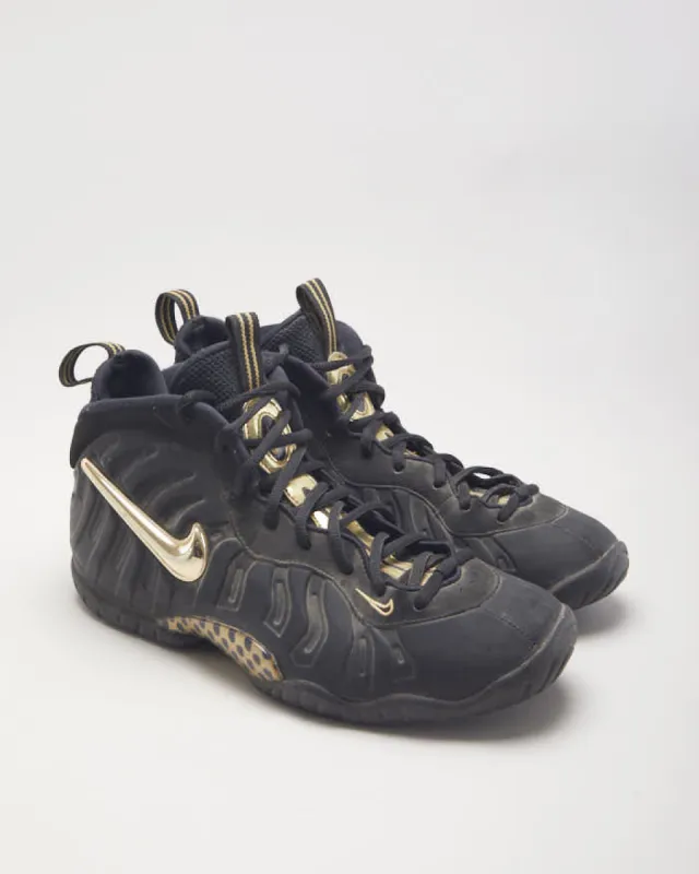 Nike Foamposite Pro Black Metalic Gold Trainers - UK6 made by Nike