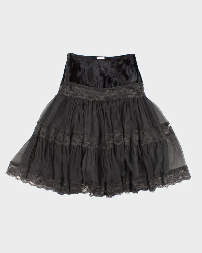 Vintage 90s Stella Forest Tiered Silk Skirt - M sold by Rokit product image thumbnail 2