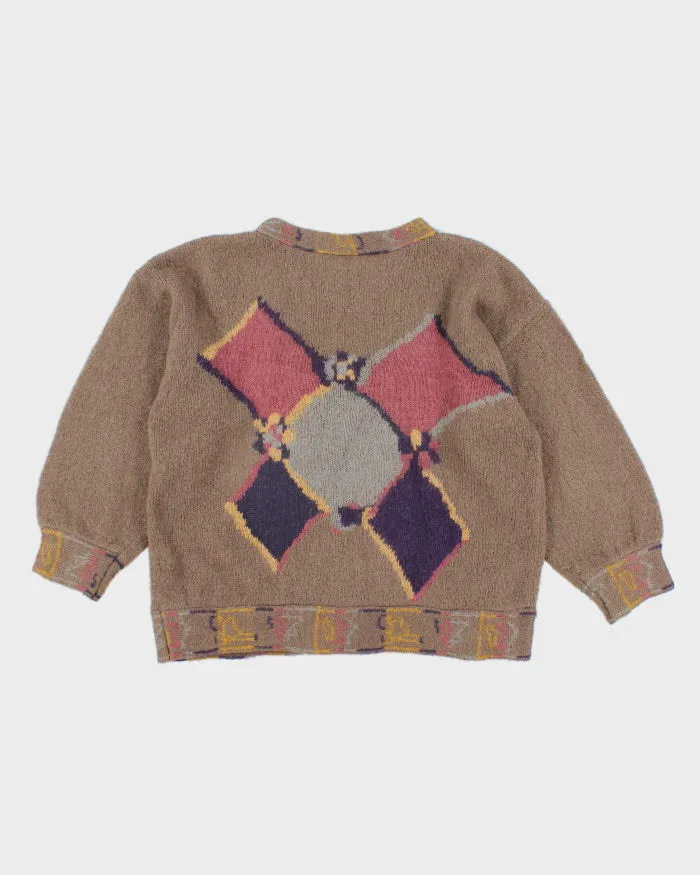 Vintage 90s Abstract Patterned Wool Jumper - M sold by Rokit product image thumbnail 2