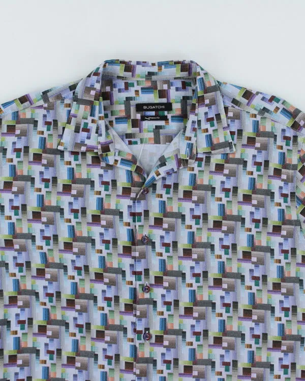 Vintage Bugatchi Pattern Long Sleeve Shirt - XL sold by Rokit product image thumbnail 3