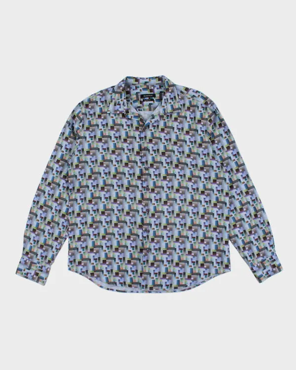 Vintage Bugatchi Pattern Long Sleeve Shirt - XL sold by Rokit
