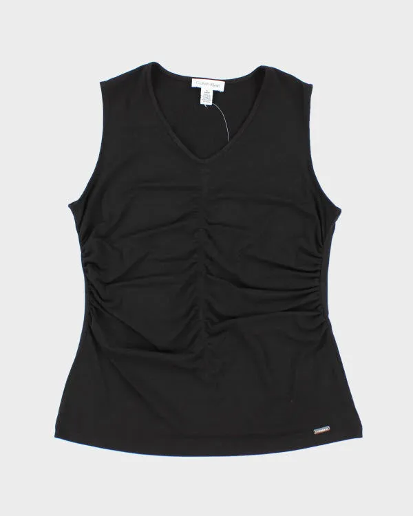 Calvin Klein Black Ruched Cami - S sold by Rokit