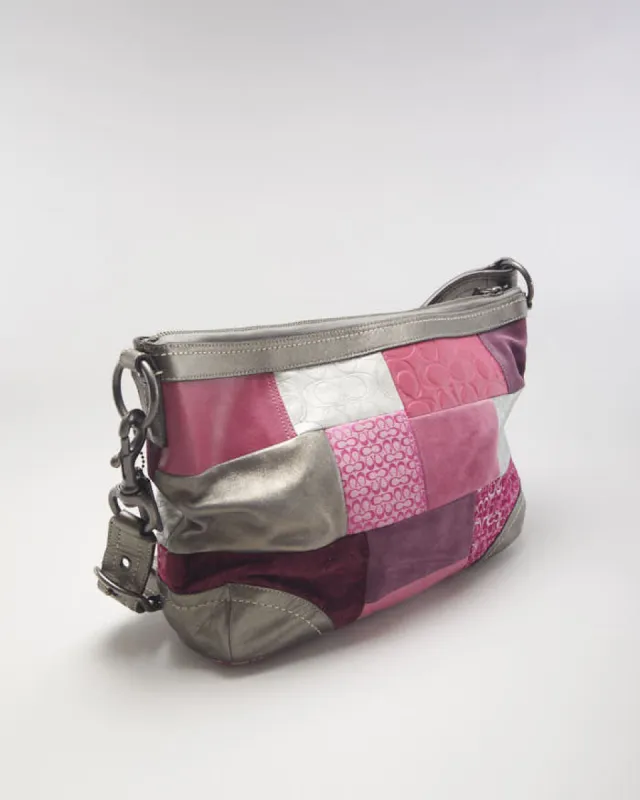 Coach Monogram Pink & Silver Patchwork Shoulder Bag sold by Rokit