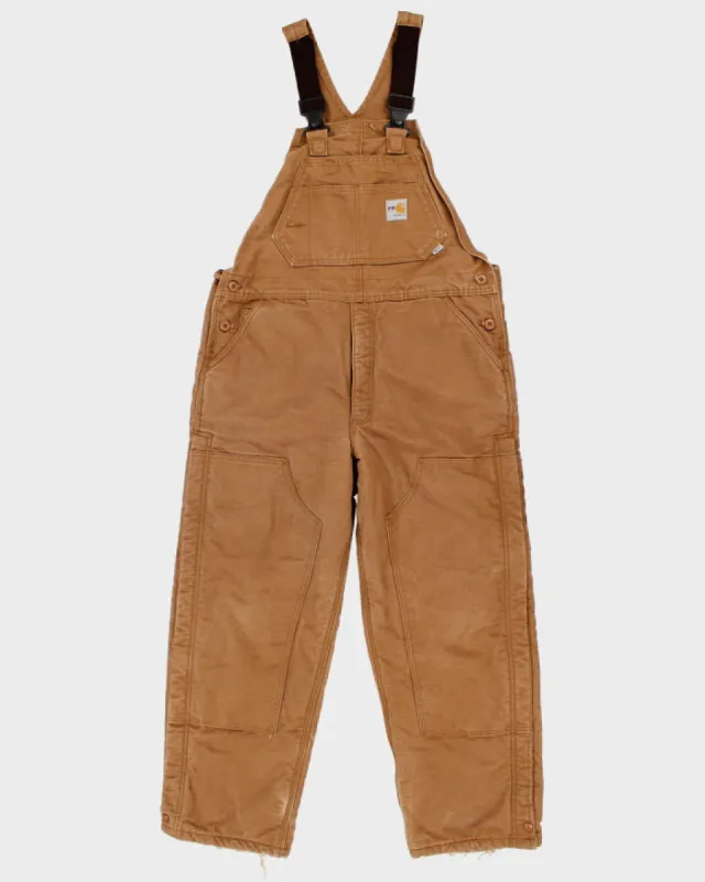 Vintage 90s Carhartt Flame Resistant Workwear Dungarees - W34 L30 sold by Rokit