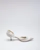 Vintage Woman's Cream Leather Dior Kitten Heels - UK7 sold by Rokit