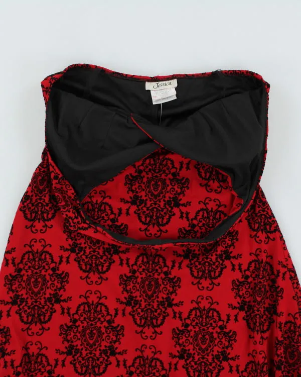 Vintage Y2k 00s Jessica Red Halter Dress - M sold by Rokit product image thumbnail 3