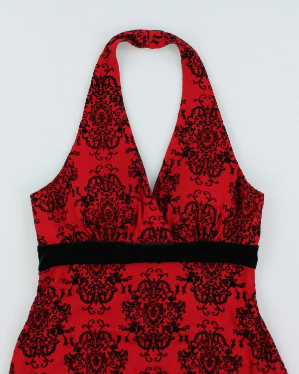 Vintage Y2k 00s Jessica Red Halter Dress - M sold by Rokit product image thumbnail 4