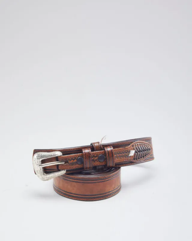 Nocona Western Brown Leather Belt sold by Rokit