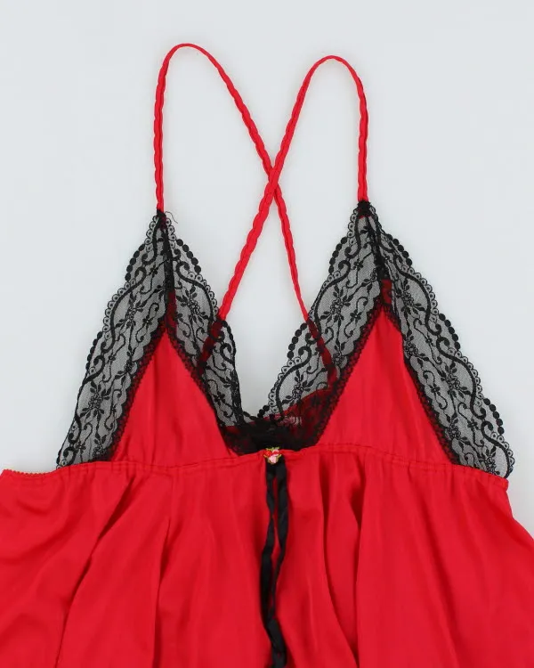 Y2k 00s Red Handkerchief Hem Cami - M sold by Rokit product image thumbnail 4