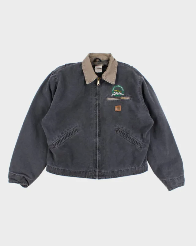 Men's Vintage Fleece Lined Blue Carhart Jacket - L sold by Rokit