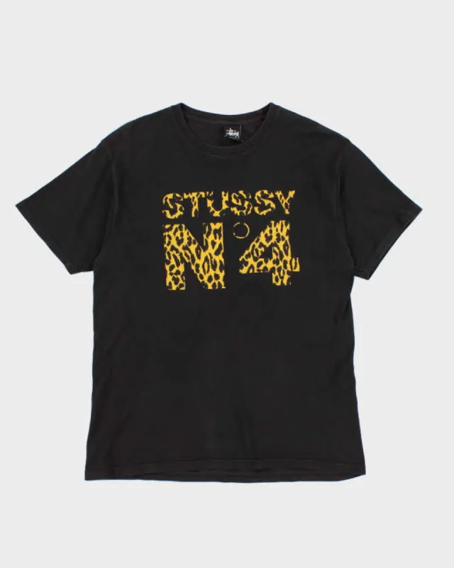 Stussy Cheetah Print Branded T-Shirt - M sold by Rokit