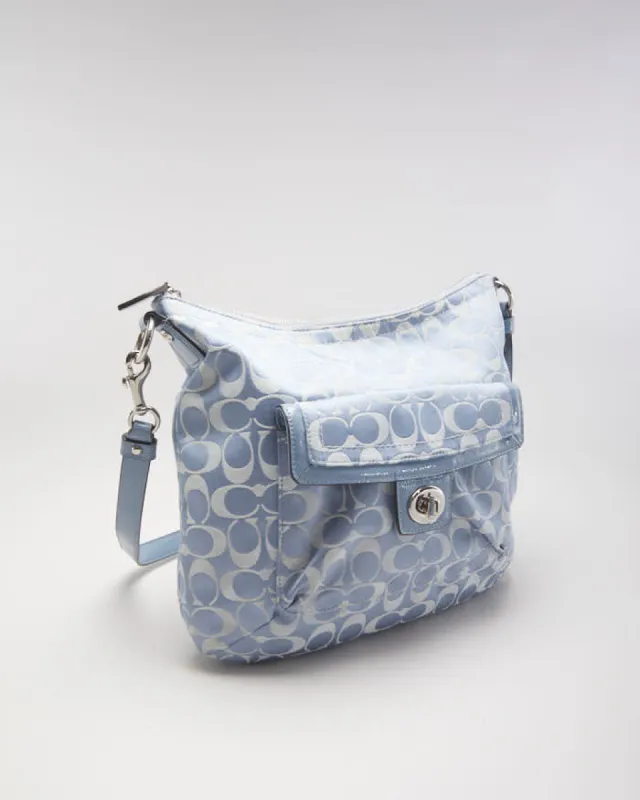 Coach Monogram Blue Shoulder Bag sold by Rokit