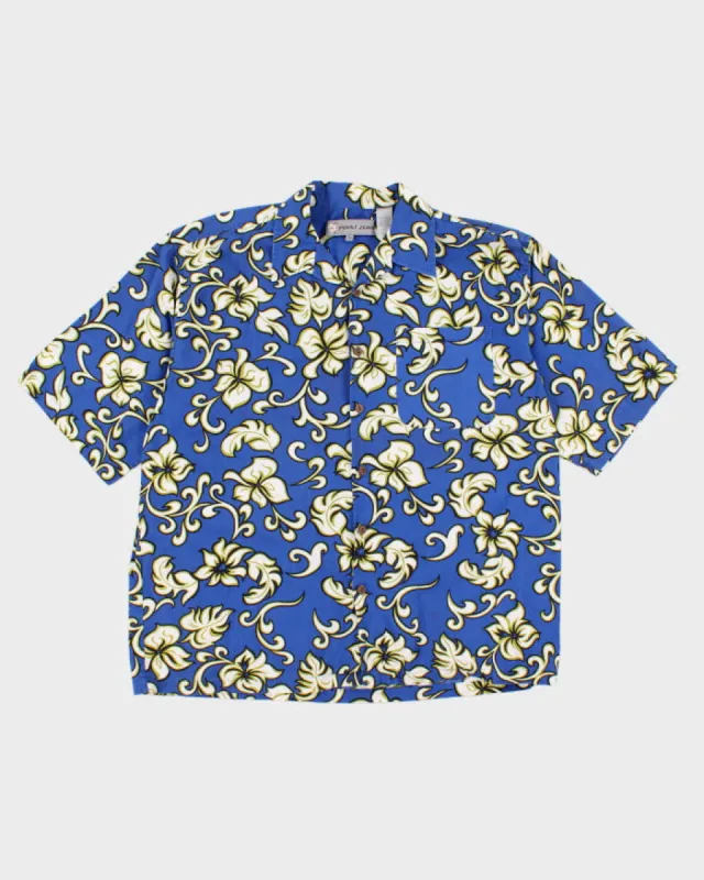 Men's Vintage Blue Hawaiian Shirt - XL sold by Rokit