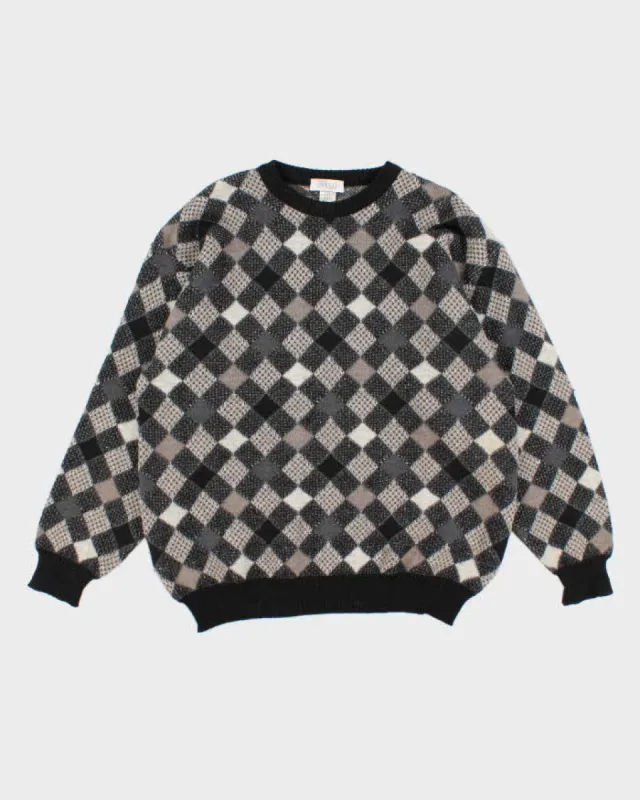 Vintage 80s Wool Blend Granddad-core Jumper - XXL sold by Rokit