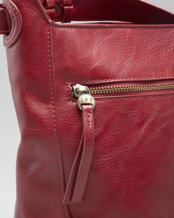 Woman's Red leather Bucket Bag sold by Rokit product image thumbnail 3