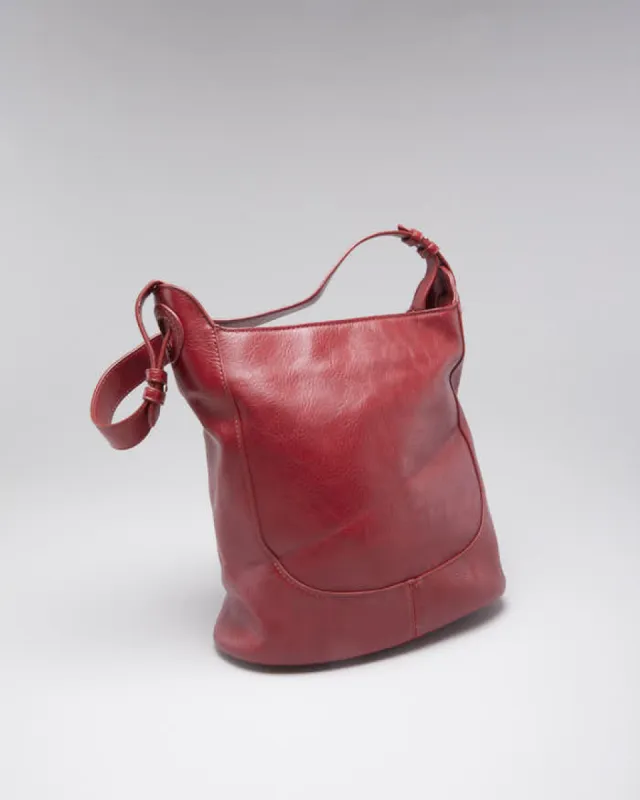 Woman's Red leather Bucket Bag sold by Rokit