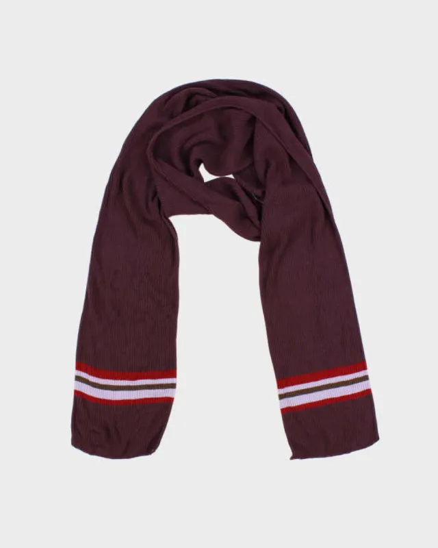 Vintage Le Chateau Purple Skinny Scarf sold by Rokit