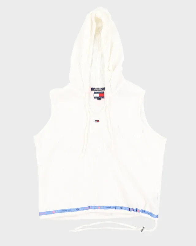 Vintage 90s Tommy Jeans x Tommy Girl Hooded Crop - L made by Rokit