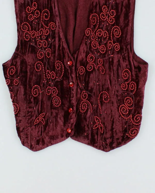 Vintage 90s Smart Set Beaded Waistcoat - L sold by Rokit product image thumbnail 4