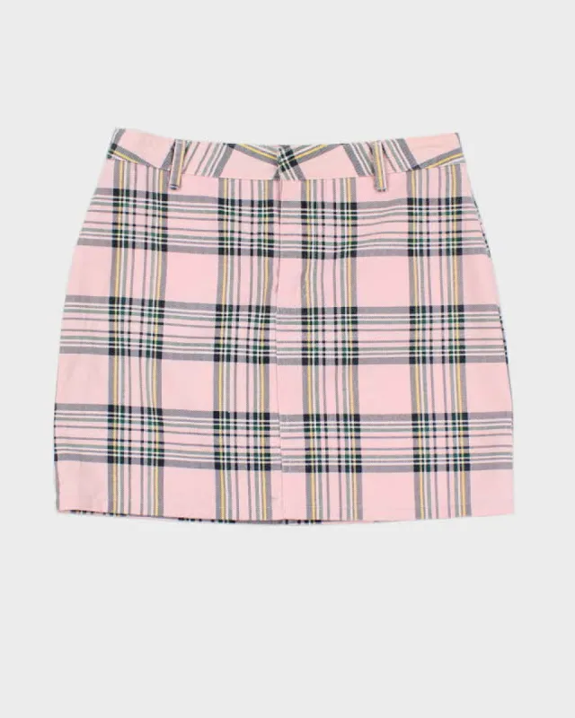 Dickies Pink Check Mini Skirt - M sold by Rokit