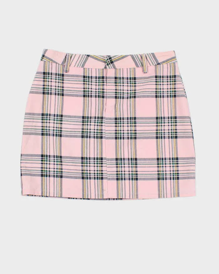 Dickies Pink Check Mini Skirt - M sold by Rokit