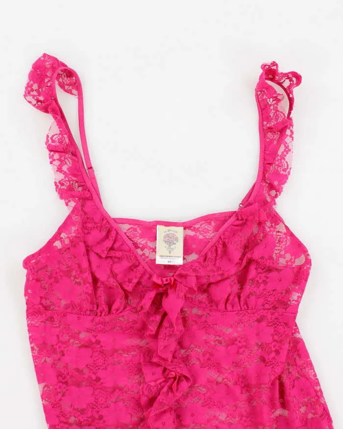 Vintage 90s In Bloom Pink Lace Cami Top - S sold by Rokit product image thumbnail 3