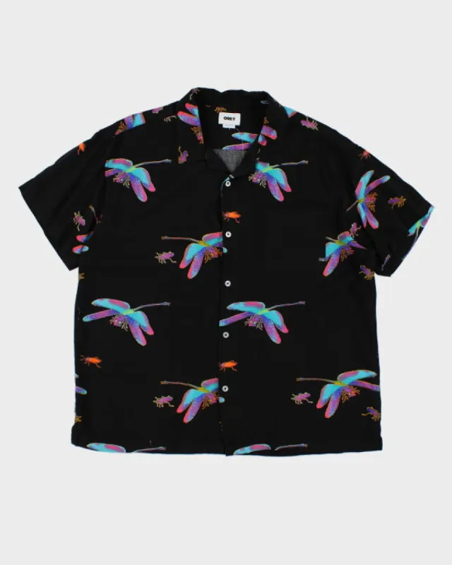 Obey Dragon Fly All Over Print Shirt - L sold by Rokit
