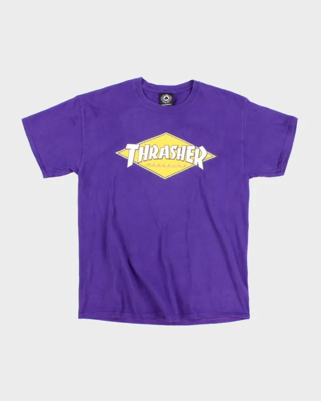 Thrasher Skateboarding Magazine Purple T-Shirt - L sold by Rokit