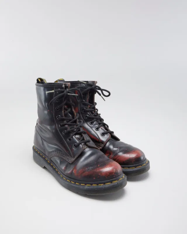 Women's Burgundy Dr Martens Boots - 5 sold by Rokit